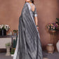 Anaita Grey Weaving Linen Cotton Saree With Blouse