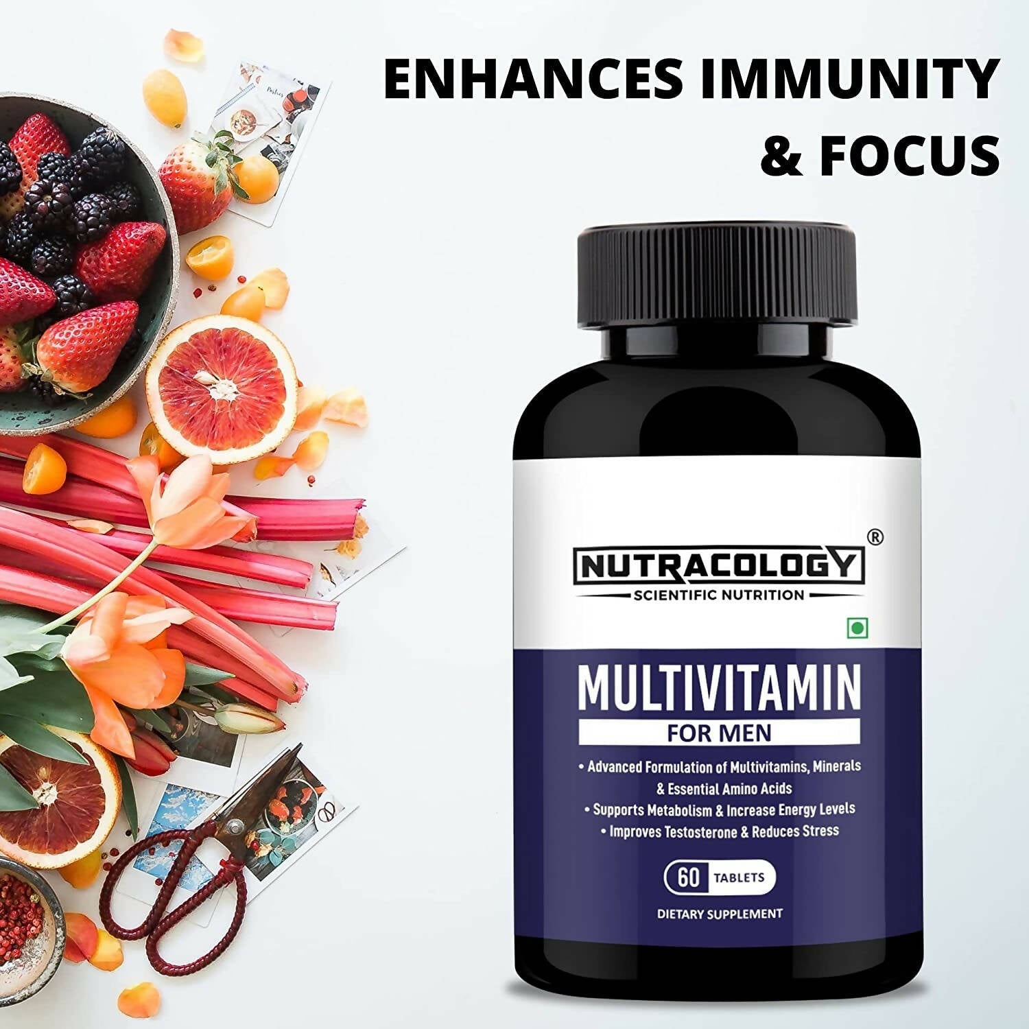 Nutracology Multivitamin for Men for Energy Strength & Stamina Tablets - Swadesiicart