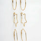 NVR Women Gold-Toned Geometric Hoop Earrings | Swadesiicart
