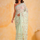 Vamsee Riva Pista Georgette Saree - Swadesiicart