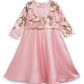 Ahalyaa Girls Pink Poly Silk Solid Kids Kurta With Printed Jacket | Swadesiicart