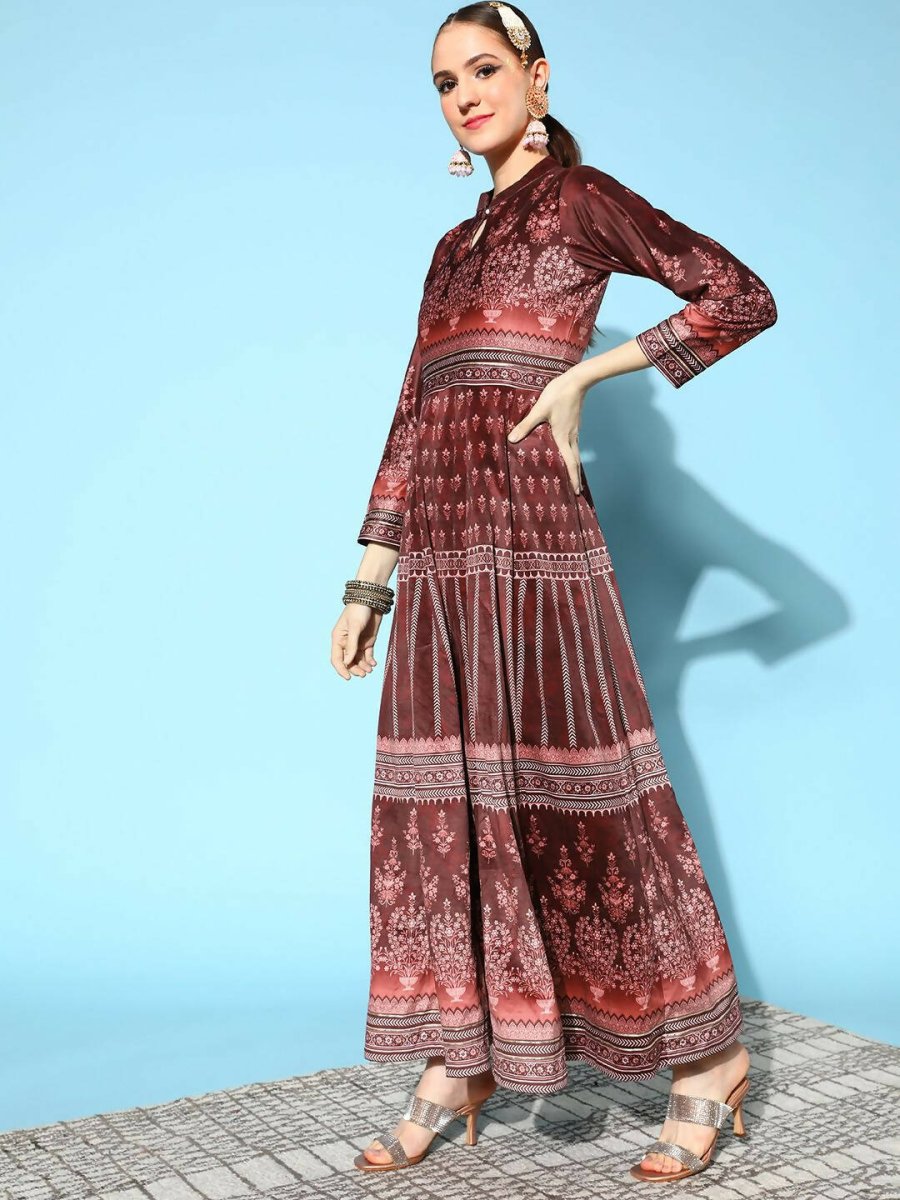 Ahalyaa Women's Beautiful Black Color Digital Print Velvet Kurta | Swadesiicart