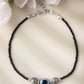 NVR Women Set of 2 Brass-Plated Stone-Studded & Evil Eye Beaded Anklet | Swadesiicart