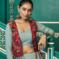 AI Fashion Pista Green Viscose Rayon Designer Navratri Lehenga Choli Collection