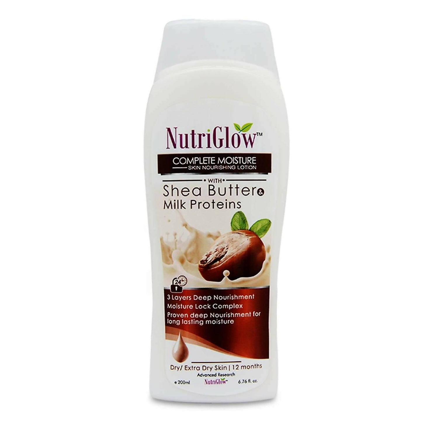 NutriGlow Complete Moisture Skin Nourishing Lotion With Shea Butter & Milk Protein - Swadesiicart