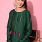 Ahalyaa Women's Traditional wear Ethnic Dress - Green | Swadesiicart
