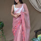 Vamsee Murari Pink Super Net Saree - Swadesiicart