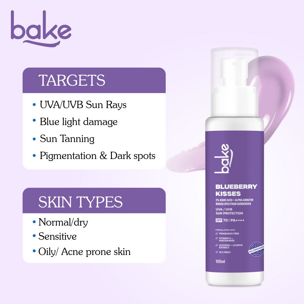 Bake 2% Kojic Acid Sunscreen Spf 70 With Alpha Arbutin & Niacinamide | Swadesiicart