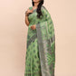 Shree Shyam Fashion Linen Cotton Green Saree