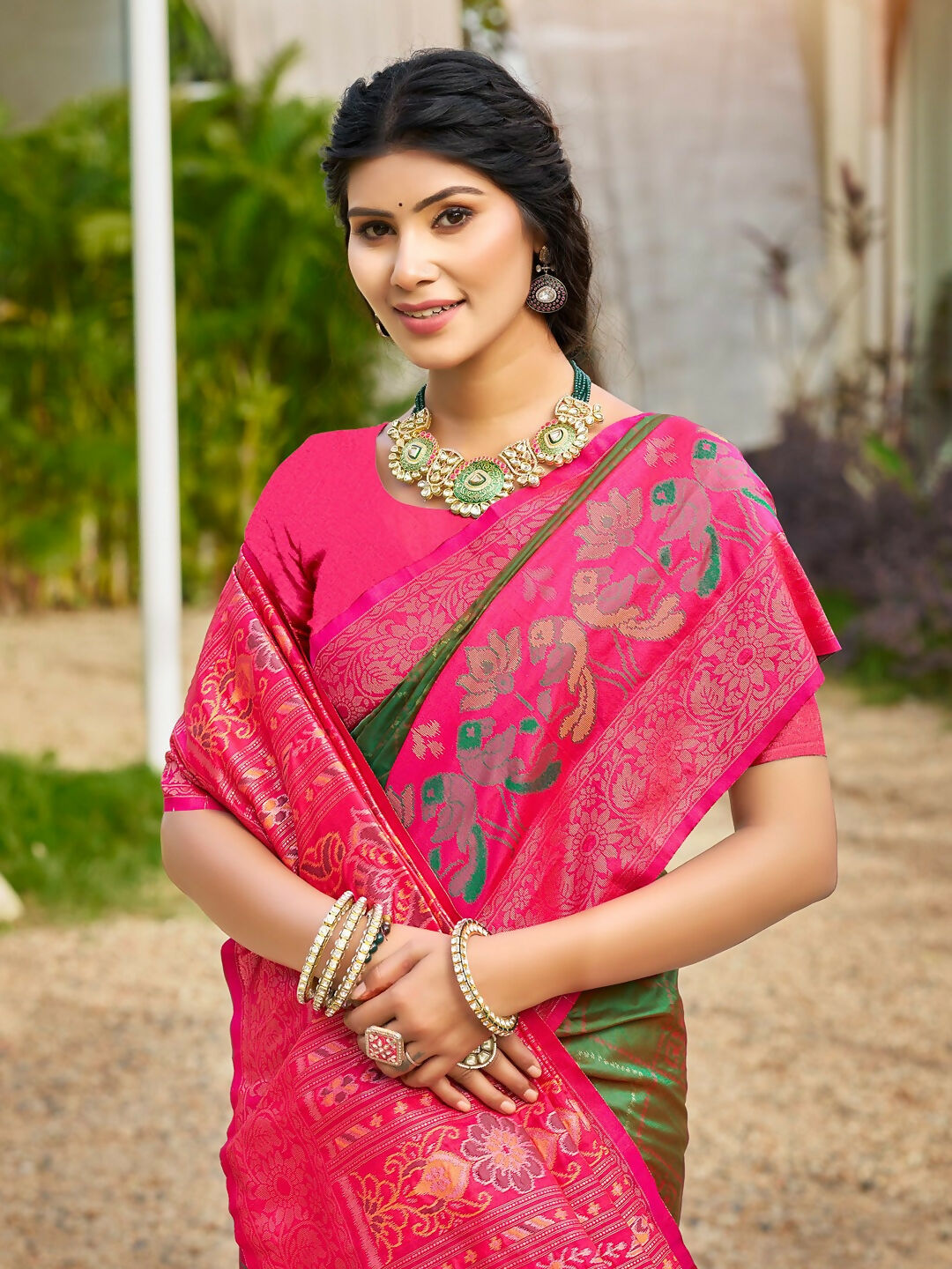 Shree Shyam Fashion Mehendi Soft Silk Saree