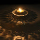 CraftVatika Gold-Toned Crystal Akhand Diya Oil Puja Lamp | Swadesiicart
