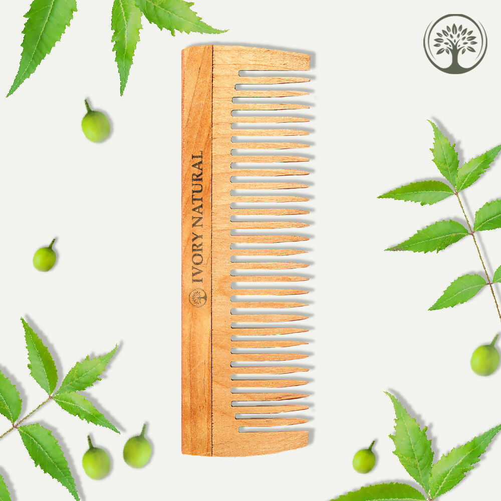 Ivory Natural Shampoo Kacchi Neem Comb Infused With Organic Oil For Hair Strengthening Natural Nourishment, Scalp Wellness - Ivory Natural