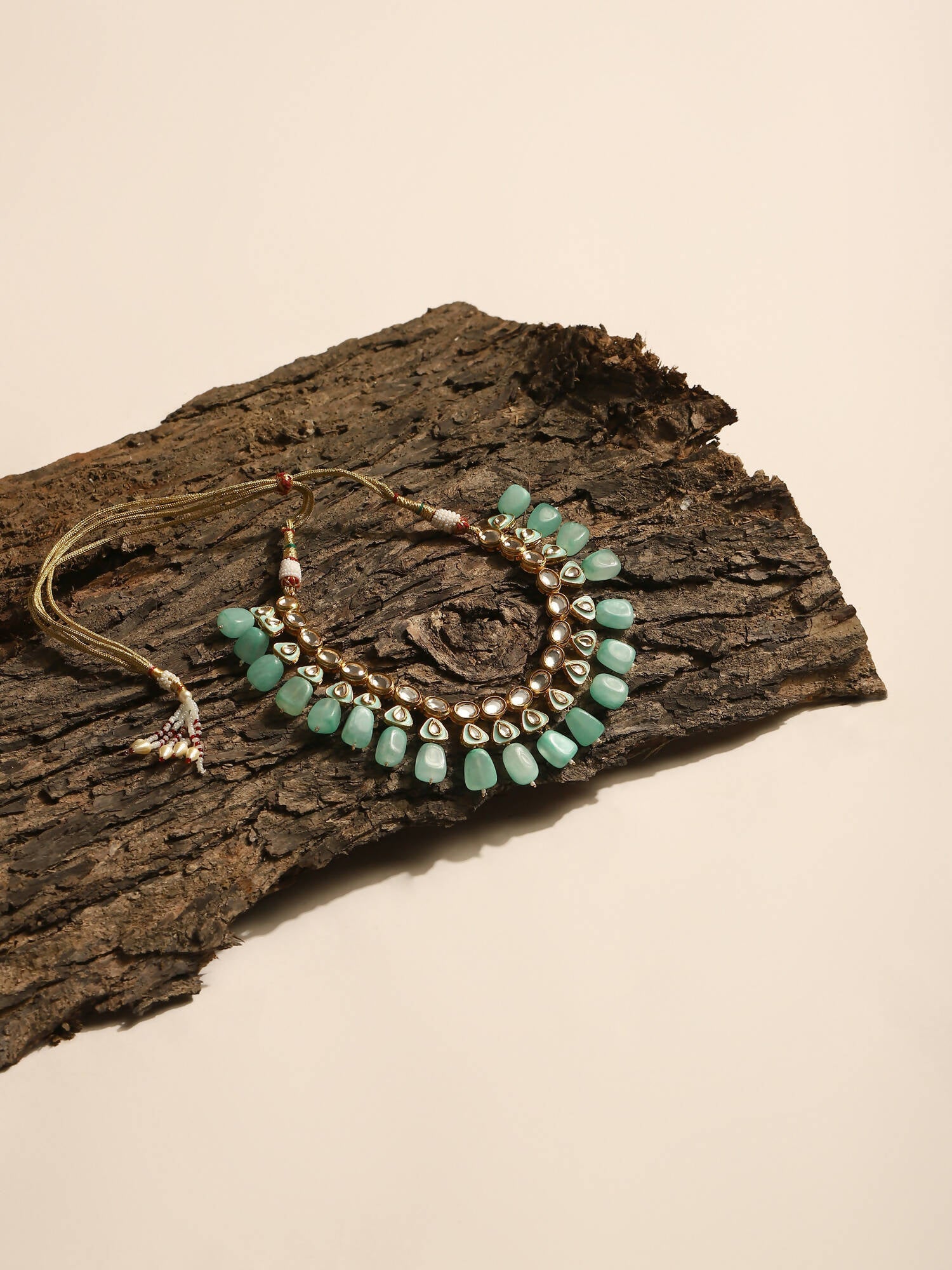 Women's Gold-Polished Necklace - Ruby Raang | Swadesiicart