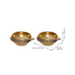 eCraftIndia Set of 2 Gold-Toned Auspicious Handcrafted Brass Diya | Swadesiicart