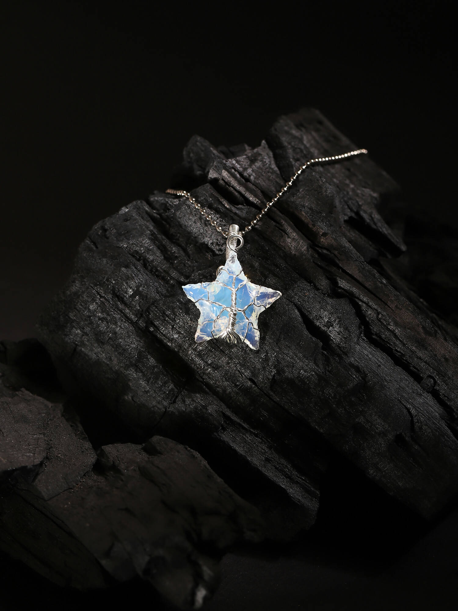 Women's Silver-Toned Blue Silver-Plated Handcrafted Chain - Ruby Raang | Swadesiicart