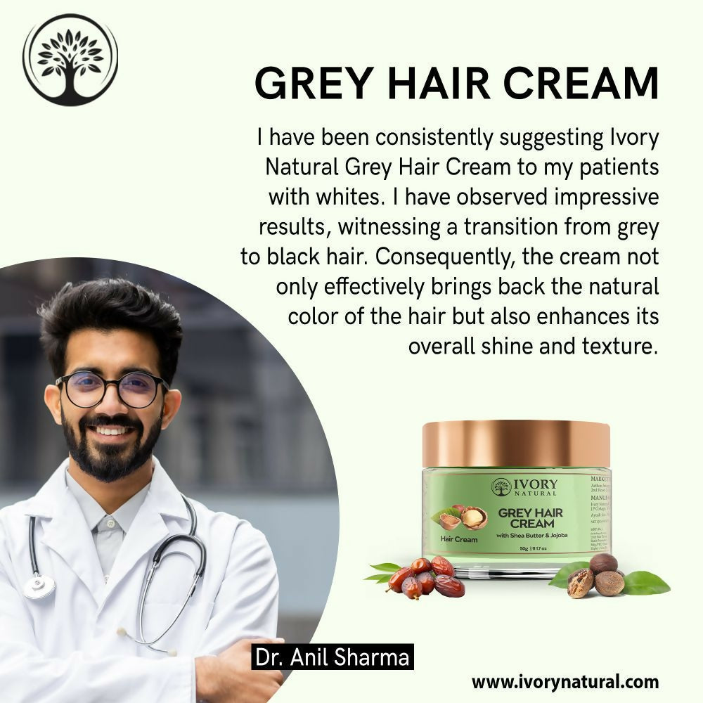 Ivory Natural Cream For Greys Restore Natural Hair Color | Swadesiicart
