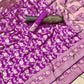 DEIANA'S Beautiful Designer Golden zari Soft Lichi Silk Saree - Wine - Swadesiicart