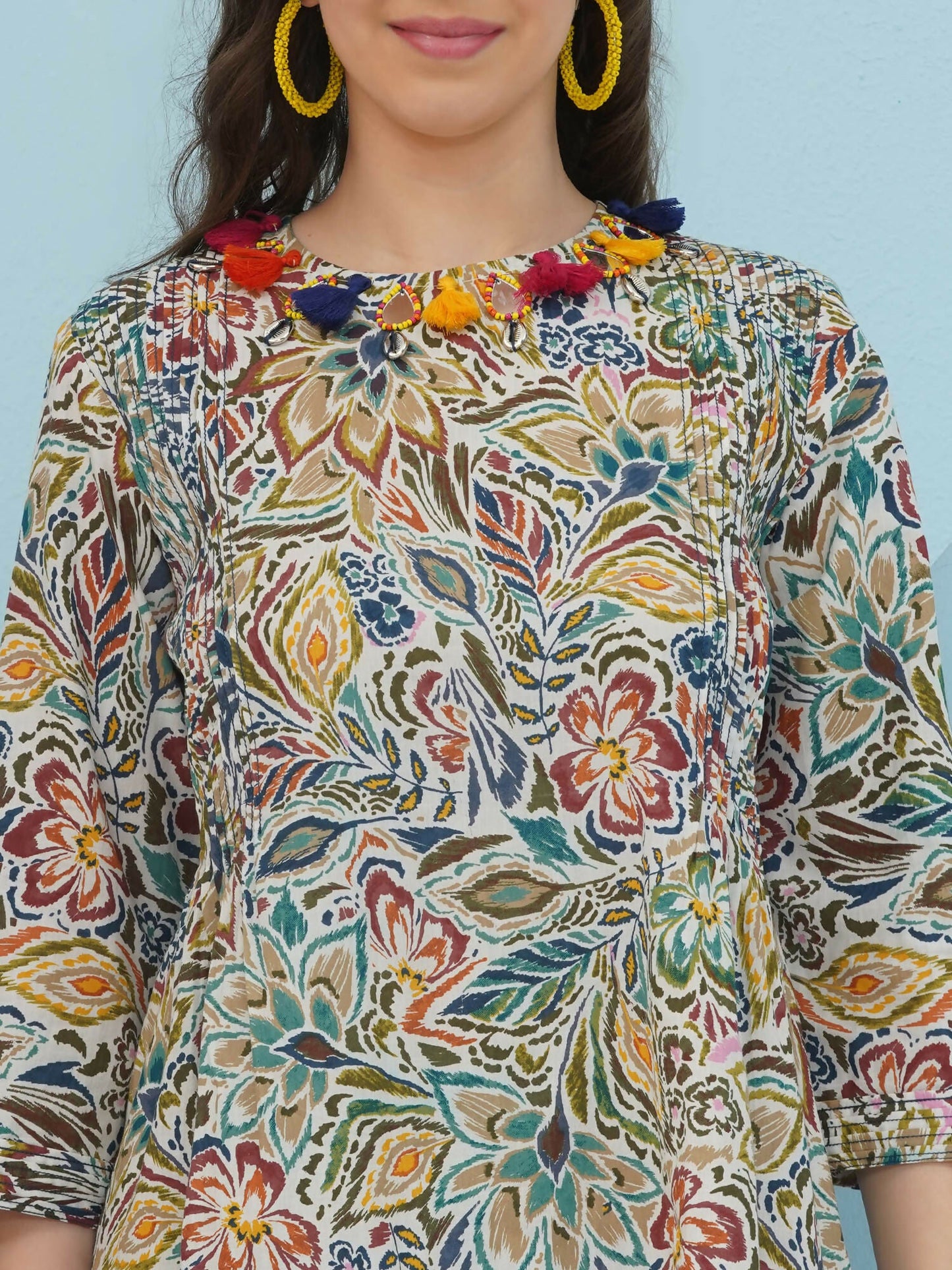 Joban Fashion Floral Co Ord Set - Multi Color - Swadesiicart
