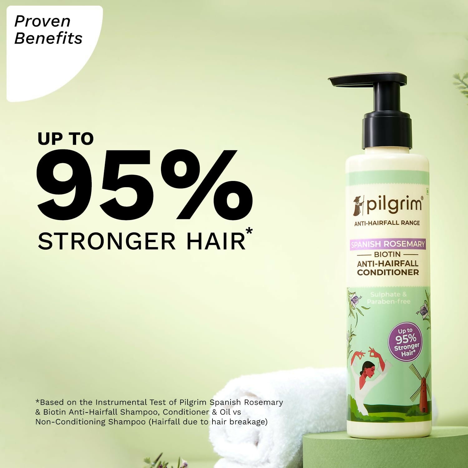 Pilgrim Spanish Rosemary & Biotin Anti Hairfall Conditioner For Reducing Hair Loss & Breakage - Swadesiicart