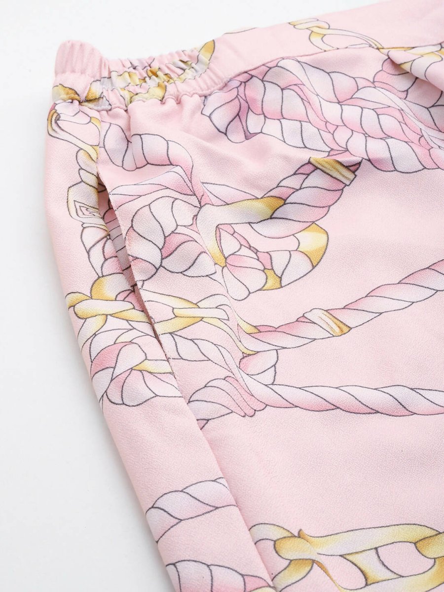 Ahalyaa Women's Traditional Wear Co-ords - Pink - Swadesiicart