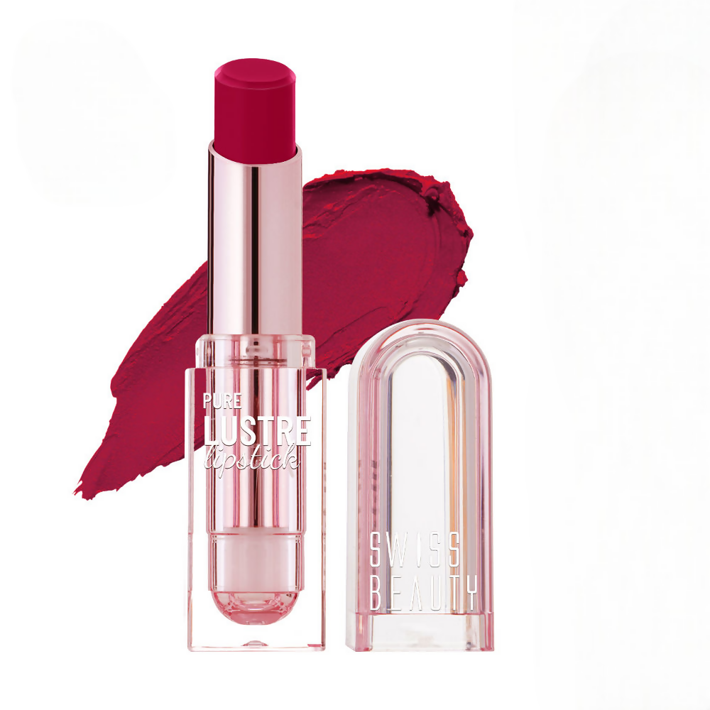 Swiss Beauty High Shine Finish Smooth Glide Pure Lustre Lipstick - 11 Pop Cherry | Swadesiicart