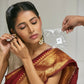 Nuyug 22K Gold-Plated Kundan Studded & Pearl Beaded Layered Chandbalis | Swadesiicart