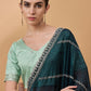 Blue Muslin Embroidered Saree with Unstitched Blouse Piece - Satya
