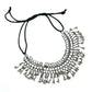 Mominos Fashion Johar Kamal Oxidised Silver-Plated Brass Finish Kundan Necklace For Women (Silver) | Swadesiicart