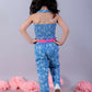 Lil Drama Jaipur Girls Blue Printed Top with Printed Pant Co-ordinate Set - Swadesiicart