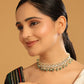 Nuyug 22K Gold Plated Royal Kundan Necklace with Green Stones | Swadesiicart