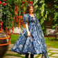 Aayaa Designer Printed Tebby Silk Suit - Multi Color