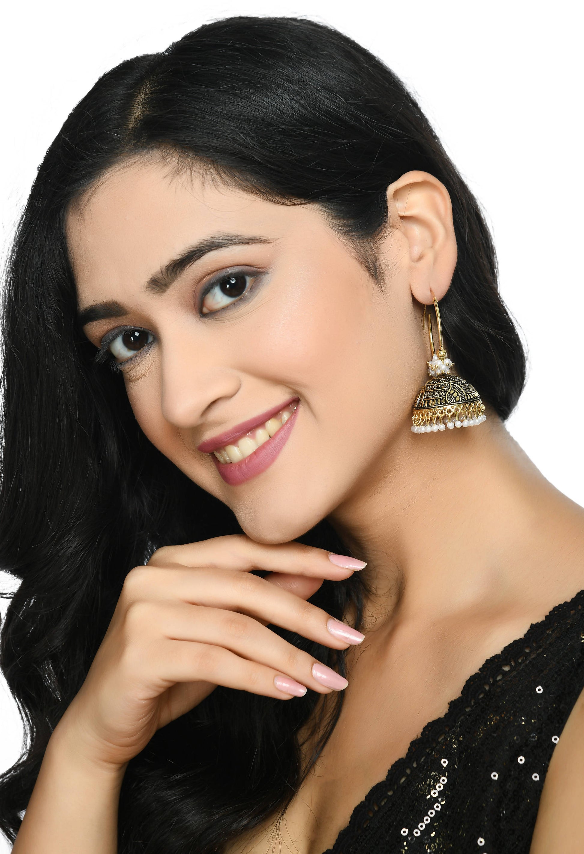 Mominos Fashion Johar Kamal Women's Latest Designer Golden Color Jhumkas - Swadesiicart