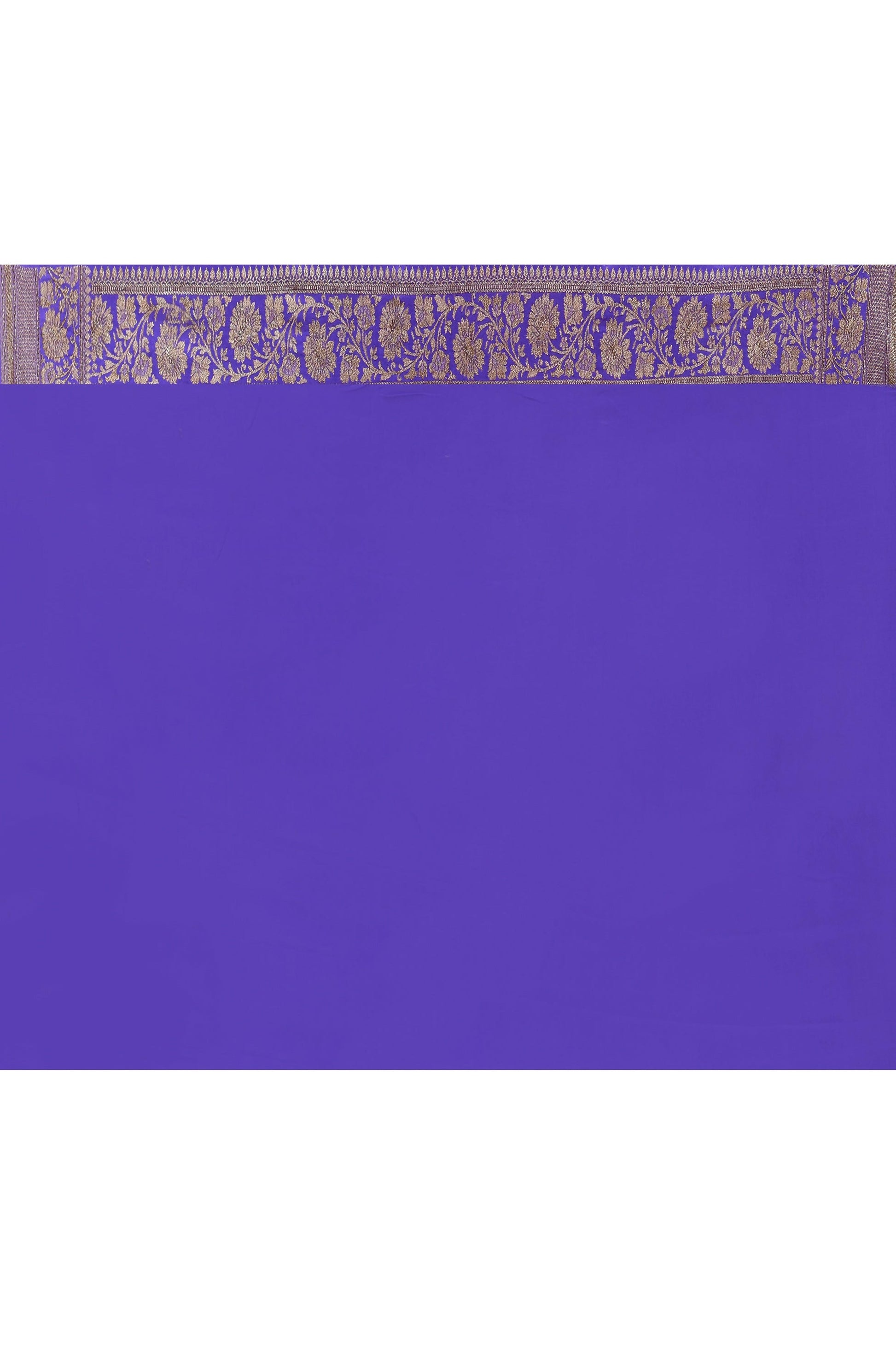 Joban Fashion Lavender Crepe Chiffon Pure Handloom Banarasi Silk Saree | Swadesiicart
