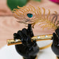 House Of Wemy Gold-Polished Lord Krishna Hands Idol with Flute and Pecock Feather - Black - Swadesiicart