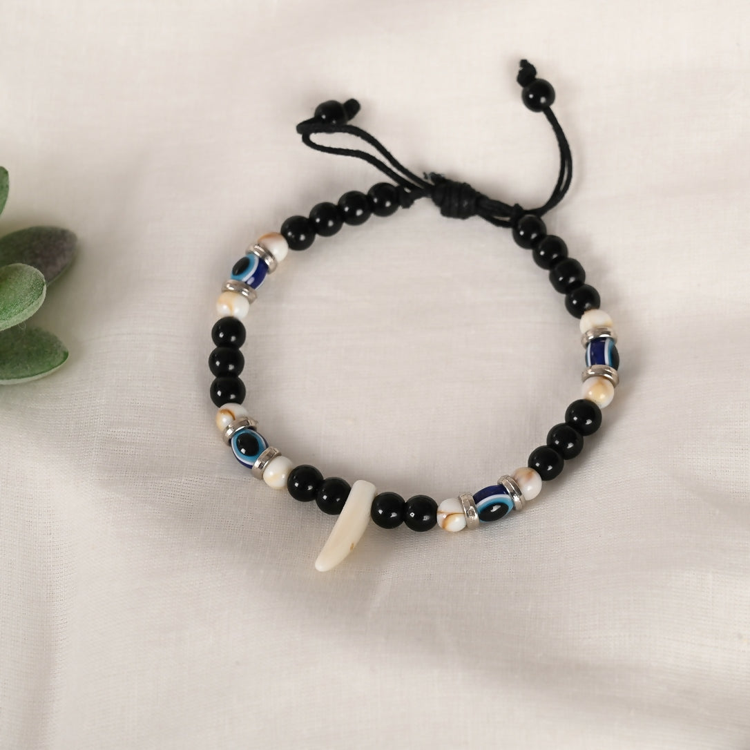 NVR Men & Women Pearl Evil Eye Adjustable Bracelet - NR Retail-NVR