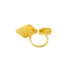 NVR Women Gold-Polished Adjustable Finger Ring | Swadesiicart