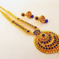 Blue Kemp Long Necklace Set For Parties