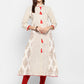 NOZ2TOZ Women's Off-White A-Line Kurta- (1pc set) - Noz2Toz