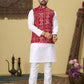 Anaita Red Printed Soft Cotton Straight Kurti Kurta