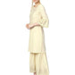 Ahalyaa Cream Crepe Glitter Print Kurta Sharara Set With Dupatta | Swadesiicart