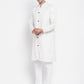 Even Apparels White Rayon Men's Sherwani Kurta With Open Front | Swadesiicart