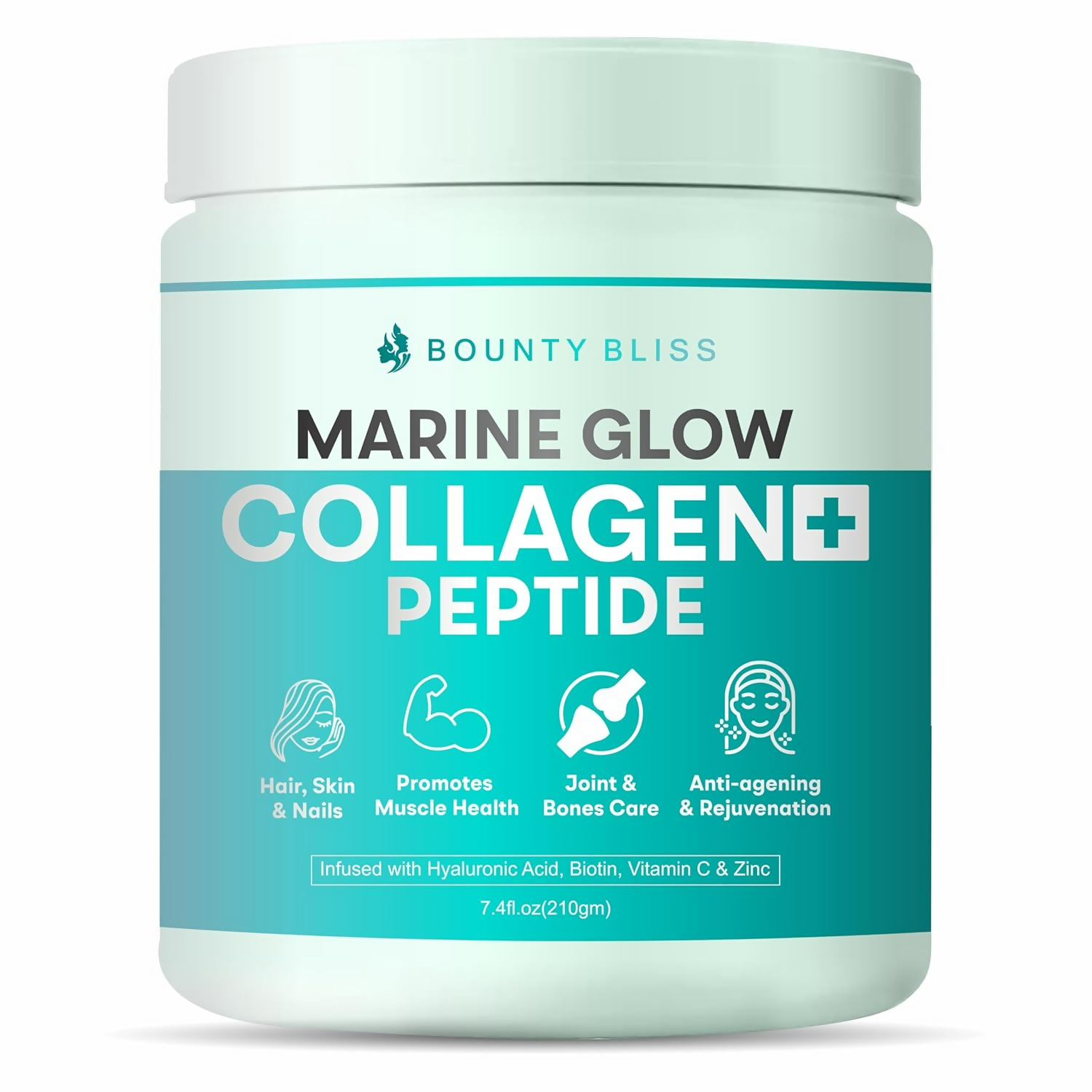 Bounty Bliss Marine Glow Collagen+ Peptides Powder for Women & Men | Swadesiicart