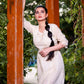 Aayaa Designer Multi Thread Hand Work Khadi Cotton One Piece Dress - Off White
