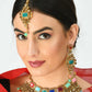 Mominos Fashion Johar Kamal Gold-Polished Rajwadi Design Heavy Multi Color Necklace Set For Women - Swadesiicart