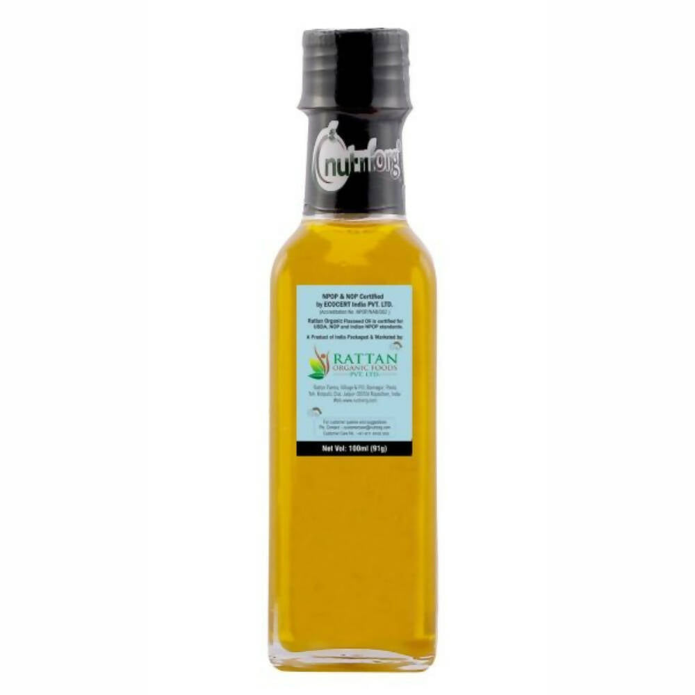 Nutriorg Organic Flaxseed Oil - Swadesiicart