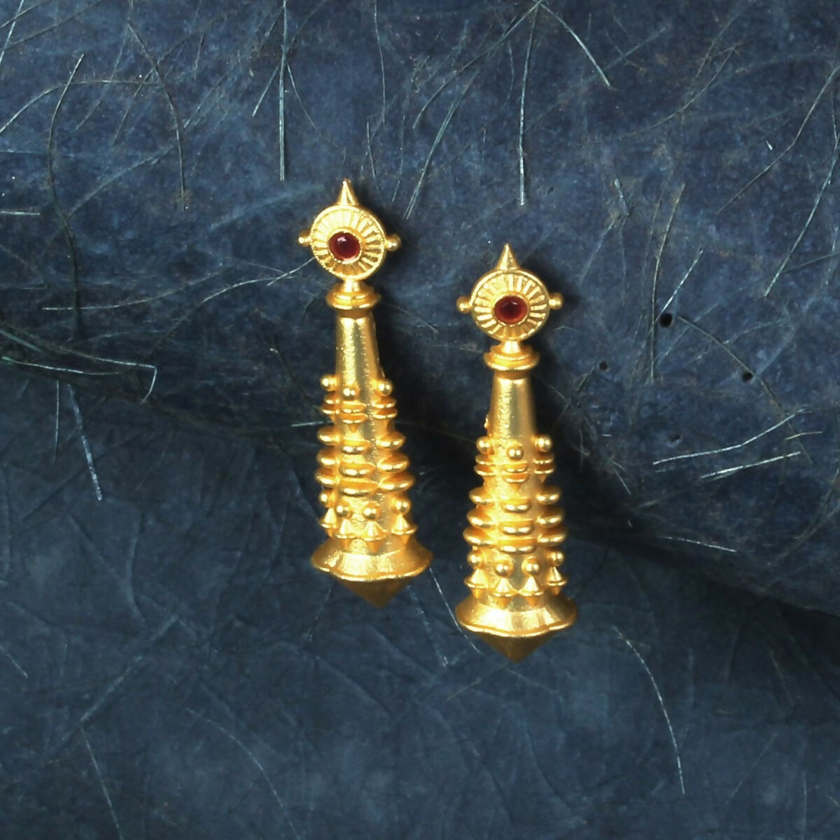 Joban Fashion Women Matte Gold Brass Earrings | Swadesiicart