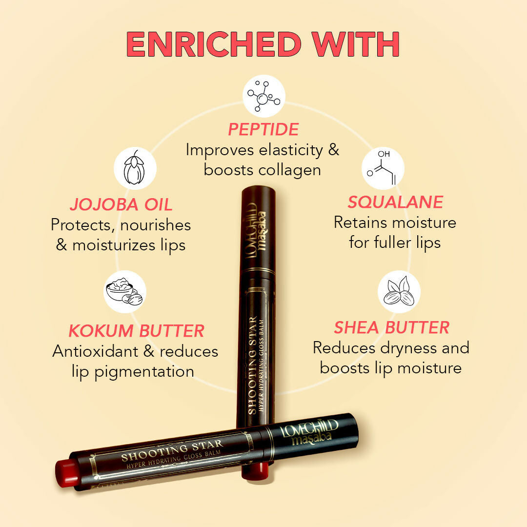 LoveChild By Masaba Gupta Shooting Star Hyper Hydrating Gloss Balm - Melty Moon | Swadesiicart