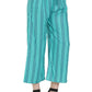 Asmaani Turquoise Color Rayon Fabric Stripped Palazzo