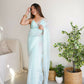 Vamsee Sheetal Sky Organza Saree - Swadesiicart