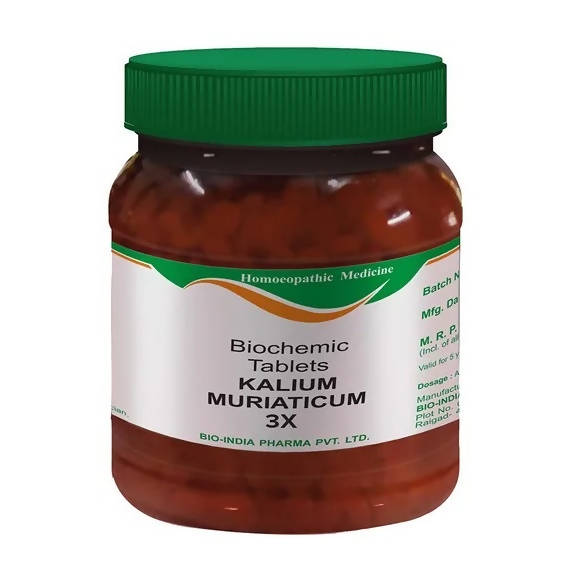 Bio India Homeopathy Kalium Muriaticum Biochemic Tablets | Swadesiicart